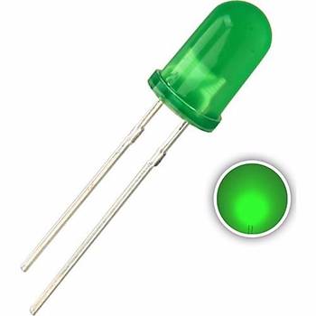 5mm Led Yeil Diyot Diffused 1 Adet