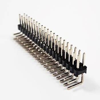 Erkek Pin Header 2X20 Pin Male 2.54mm 90° Çift Sıra