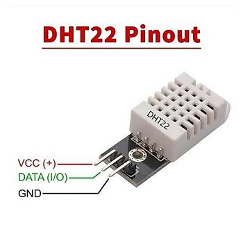 DHT22 Arduino Dijital Sıcaklık ve Nem Sensörü Modülü AM2302
