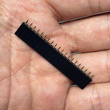 Dii Pin Header 2.54mm Female 1x20 Tek Sra 180 Siyah