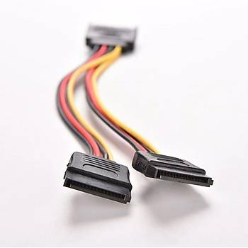 15 Pin SATA Erkek 2x15 Pin SATA Dii Y Kablo