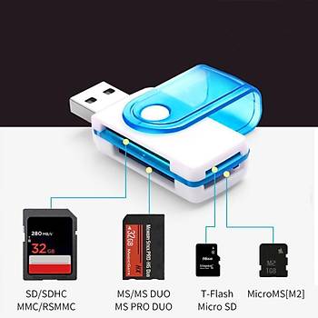 USB 2.0 Çoklu Harici SD-MMC Kart Okuyucu SD Card Reader