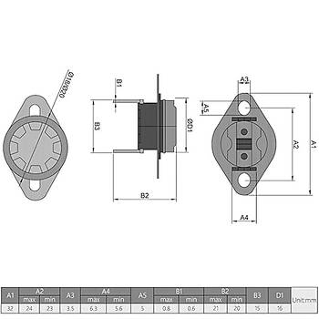 IC-269 NK 200C Bi Metal Termostat Kontak Seramik