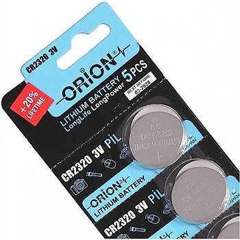 Orion CR2320 3V Lityum Pil / CR2320 3V Dme Pil 5'li Kart Paket