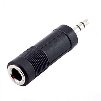 3.5mm Erkek Jak 6.35mm Dii Jak evirici Adaptr