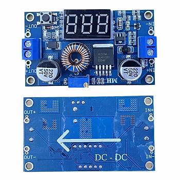 XL4015 75W 5A DC-DC Voltmetre Ekranl (3Digits) Voltaj Drc Modl
