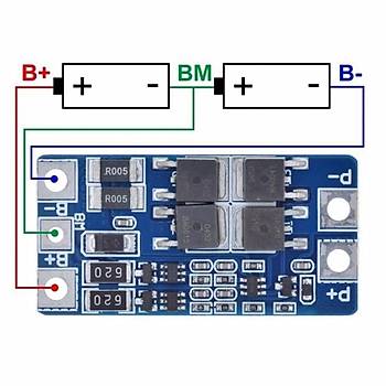 2S 10A 7.4V 18650 BMS Lityum Pil Ak Koruma Kart