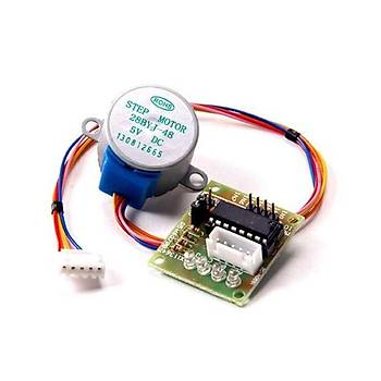 28 BYJ-48 Redktrl Step Motor ve ULN2003A Src Kart