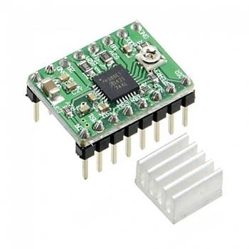 Step Motor Src Kart A4988 2A Yeil (Soutucu le)