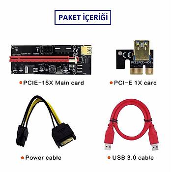 VER009S PCI-E 1X to 16X USB 3.0 Geniletici