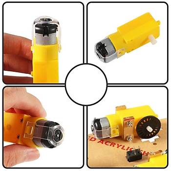 Arduino 6V 250 Rpm DC Motor Ve Tekerlek Seti