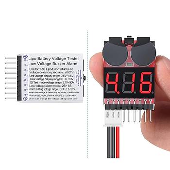 Arduino 1S-8S LiPo Volt ler Cihaz Alarm Modl