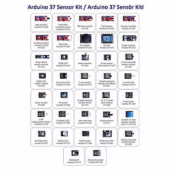 Arduino Uyumlu Sensör Modül Seti-Sensor Kit 37 Parça Kutulu