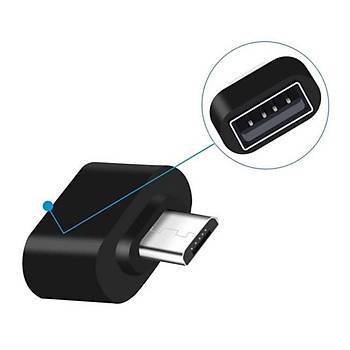 Micro USB to USB 2.0 Data Çevirici OTG Adaptör Siyah