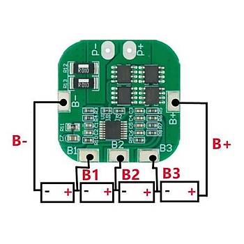 4S 20A 18650 Batarya Lipo Pil Balans Devresi Koruma Kart Bms Modl