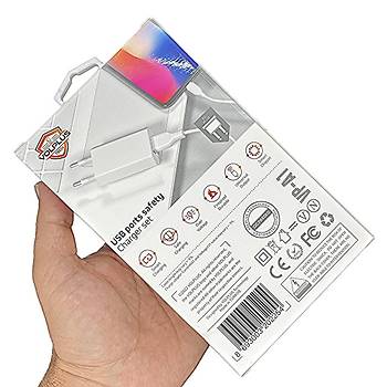Apple-Iphone Uyumlu 1.0A Adaptr ve arj Kablosu Seti