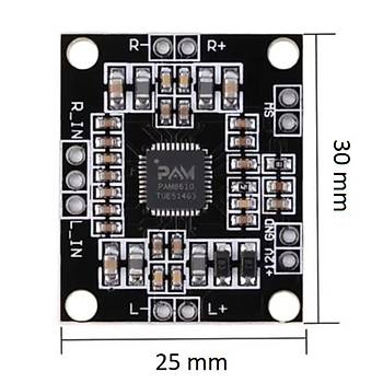 PAM8610 2x15W Stereo Ses Ykseltici Amfi Modl