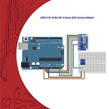 ADS1115 16 Bit I2C 4 Kanal ADC Arduino Modül