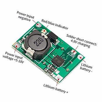 TP5100 1S (4.2V) / 2S (8.4V) 2A 18650 Lityum Pil Batarya arj Modl