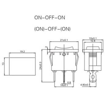 IC-123A Mini Iksz Yayl Anahtar Mom-Off-Mom