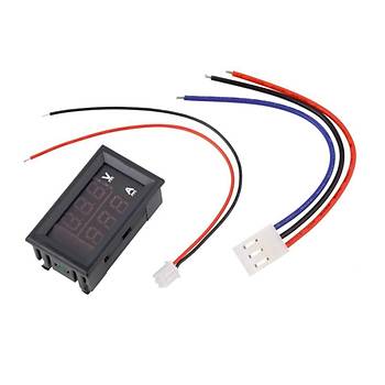 Dijital Voltmetre Dijital Ampermetre  DC 0-100V 10A