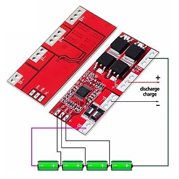 4S 30A BMS 18650 Lityum Pil arj Koruma Devresi