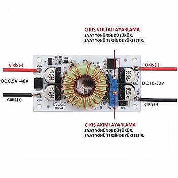 DC-DC 10A 250W Voltaj Ykseltici Dntrc Led Src Devre Kart