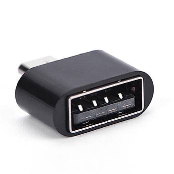 Micro USB to USB 2.0 Data evirici OTG Adaptr Siyah