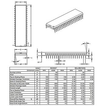 PIC16F877-20/P PDIP-40 8-Bit 20 MHz Mikrodenetleyici