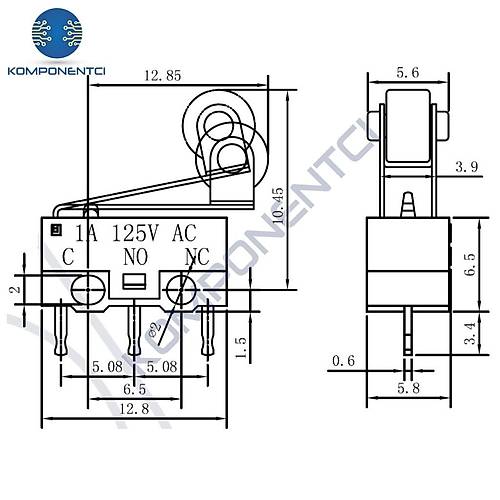 IC-162C Makaral Mini Micro Switch KW10-Z4P