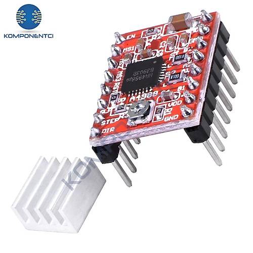 A4988 Step Motor Src Kart 2A + Alminyum Soutucu
