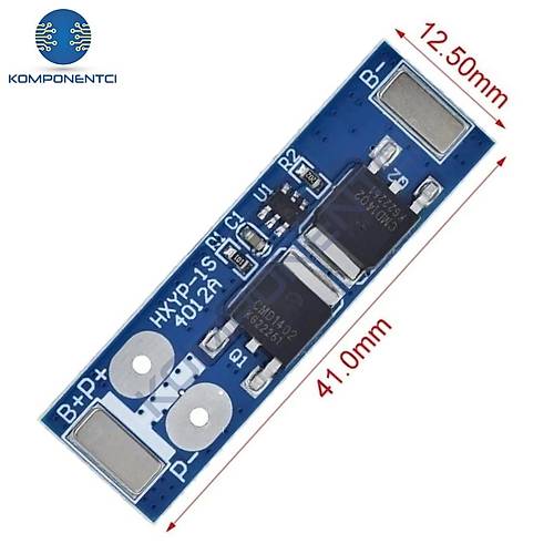 1S 12A BMS 3.7V 18650 Lityum Pil arj Koruma Devresi