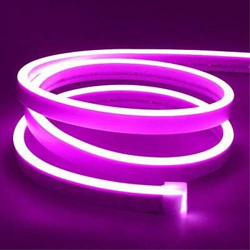 12V Esnek Neon �erit Led 5 Metre - Pembe