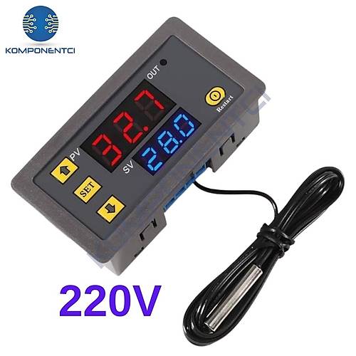 W3230 220V AC R�le ��k��l� Dijital Termostat S�cakl�k Kontrol Cihaz�