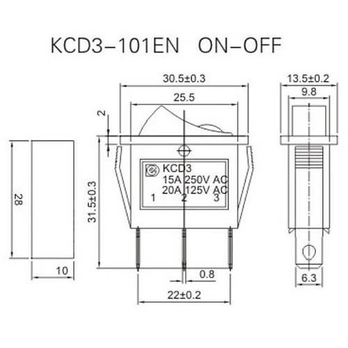 IC-113A Dar Nokta Ikl Anahtar On-Off Siyah
