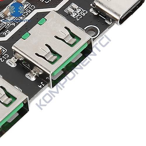 �ift USB 5V 22.5W Led'li Micro Type-C Powerbank H�zl� �arj Mod�l�
