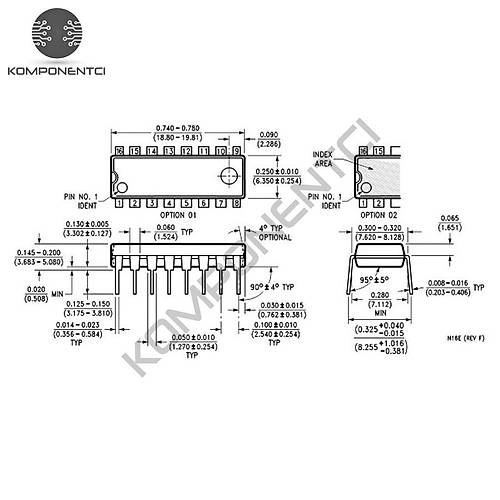 DAC0800 Dijital Analog evirici Entegresi Dip-16
