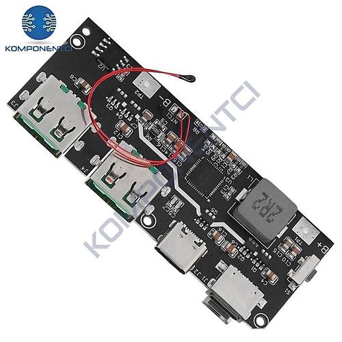 �ift USB 5V 22.5W Led'li Micro Type-C Powerbank H�zl� �arj Mod�l�