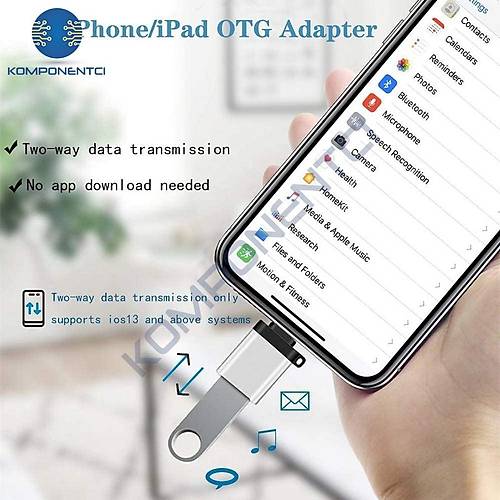 Divex Lightning�to USB D�n��t�r�c� OTG �evirici Adapt�r Gri DO-173