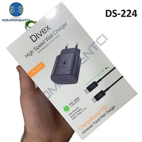Divex Type-C to Type-C PD ( USB-C ) k 3.0A 25W arj Aleti DS-224