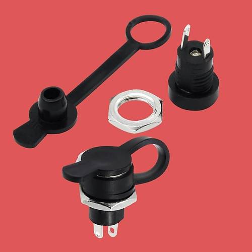 IC-258B 2.1mm DC Somunlu Korumal� Jak 8mm