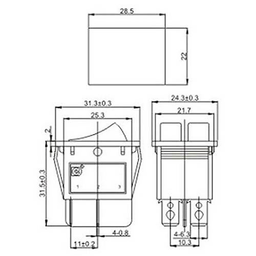 IC-101 kili Ikl Anahtar KCD2-2101-B Kalite