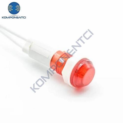 IC-227 10mm Sinyal Lambas� Plastik Kablolu 220V K�rm�z�