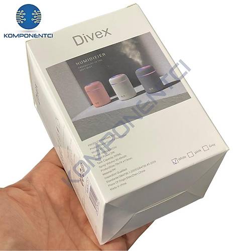 Divex�Renkli Led I��kl� Hava Nemlendirici USB Colorful Humidifier Beyaz H-17
