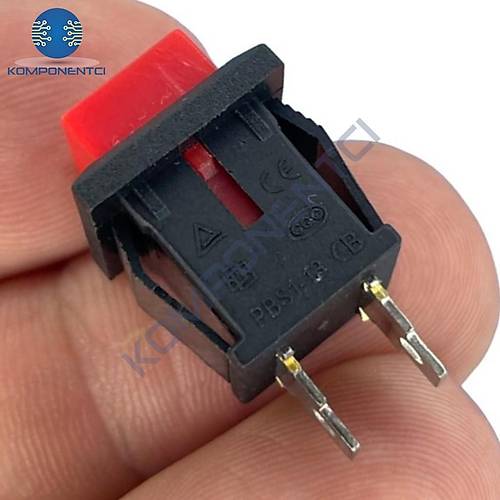 IC-180K-0 Kare Buton Krmz Yayl Ters DS-430