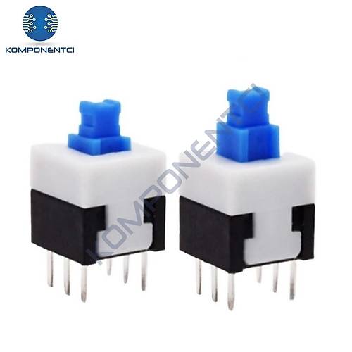 IC-196 6 Pinli Bacakl� Kal�c�l� Yayl� Push Buton 7x7mm