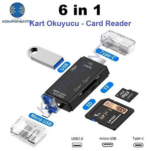Divex USB3.0 - Type-C - Micro USB Girili SD-Micro-SD Kart Okuyucu OTG Card Reader