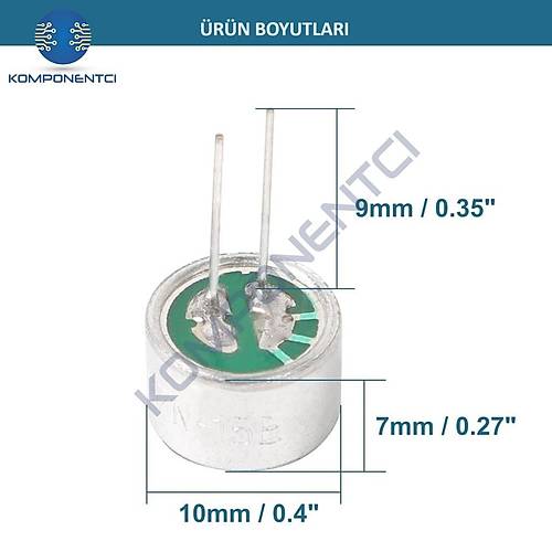 IC-229A Mikrofon Kaps�l� 10x7mm Tel Bacak