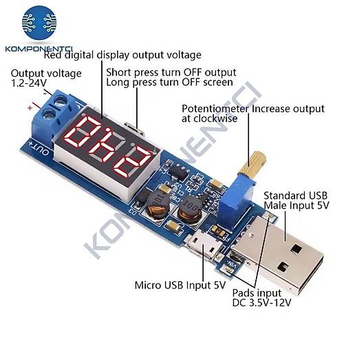USB G��lendirici Voltaj Reg�lat�r� (5V to 3.3V-24V)
