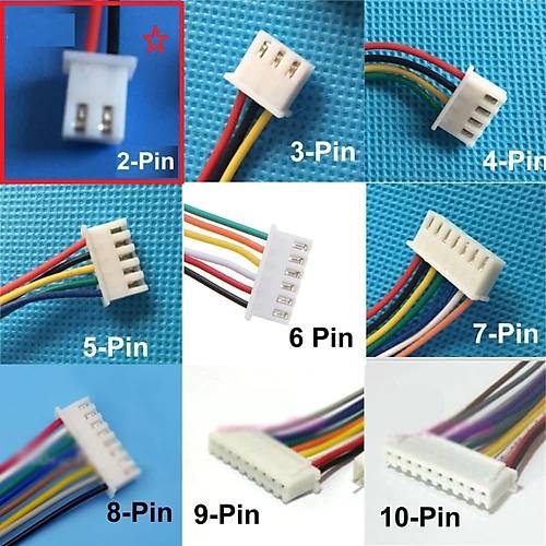 JST-XH 2.54mm 2 Pin 26AWG 20cm Tek Damarl Dii Balant Kablosu